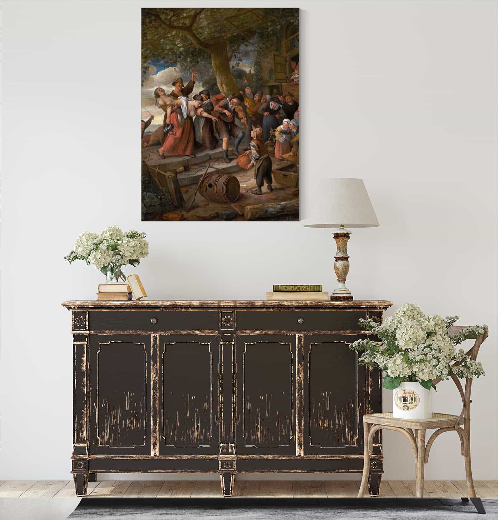 A Pig Belongs In The Sty  by Jan Steen