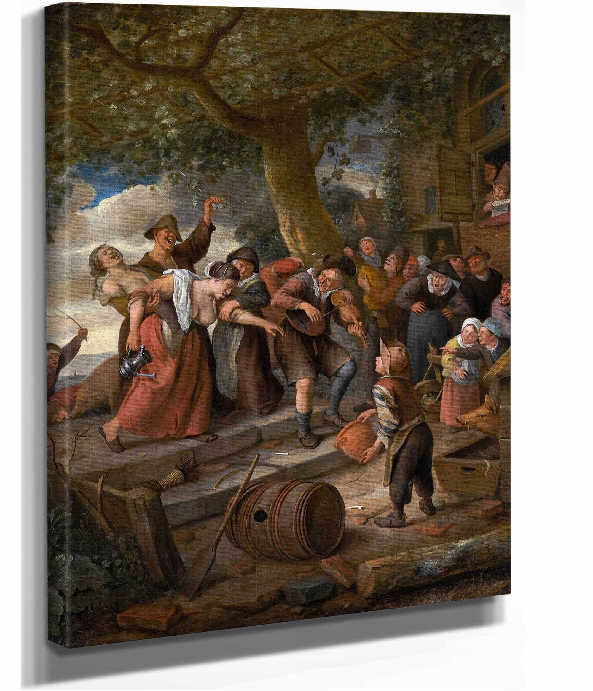A Pig Belongs In The Sty  by Jan Steen