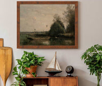 A Pond In Mortain  by Jean Baptiste Camille Corot