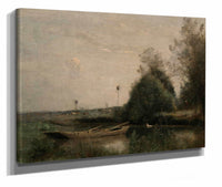 A Pond In Mortain  by Jean Baptiste Camille Corot