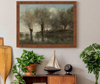 A Pond In Picardy by Jean Baptiste Camille Corot