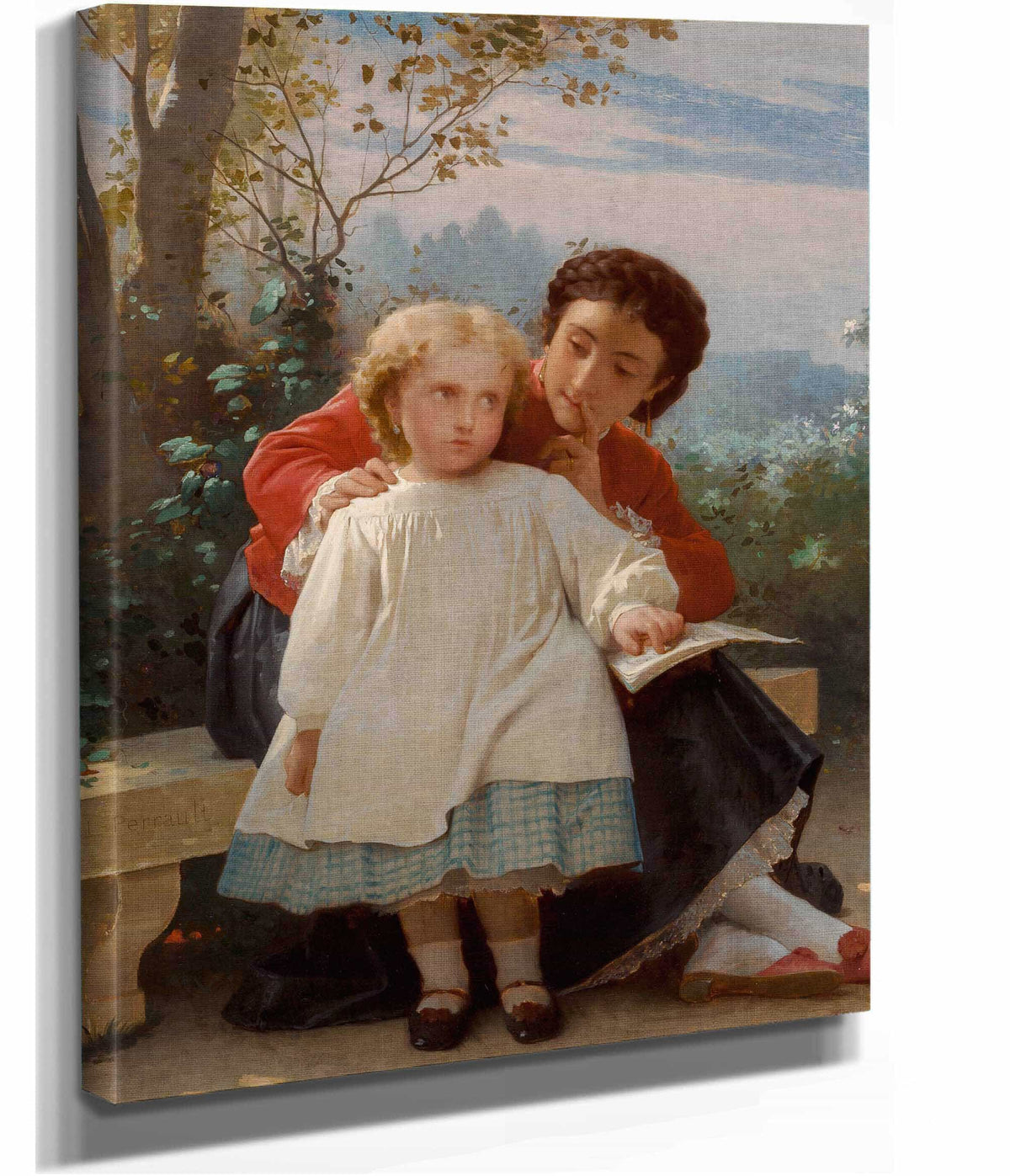 A Reading Lesson by Leon Jean Basile Perrault