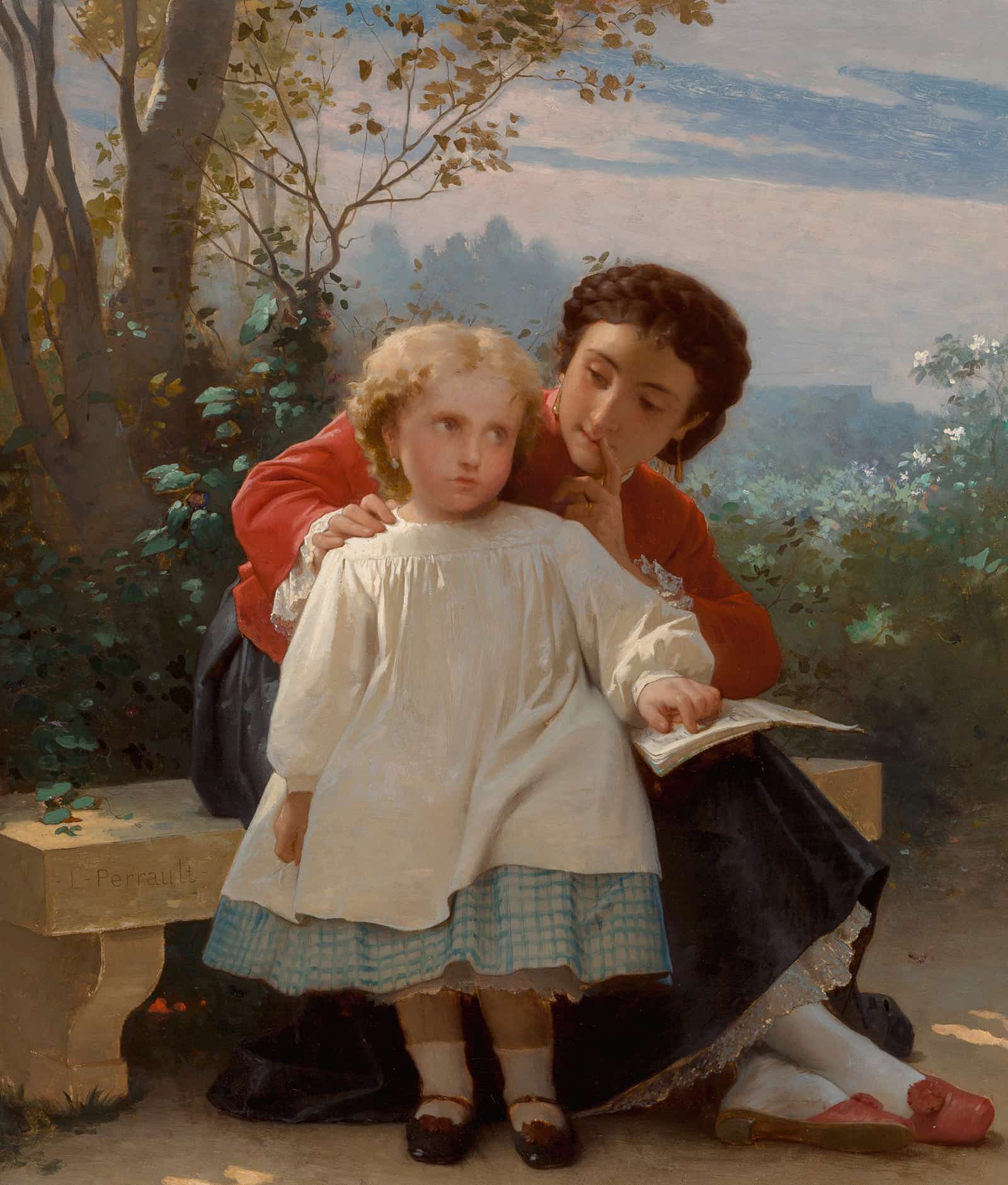 A Reading Lesson by Leon Jean Basile Perrault