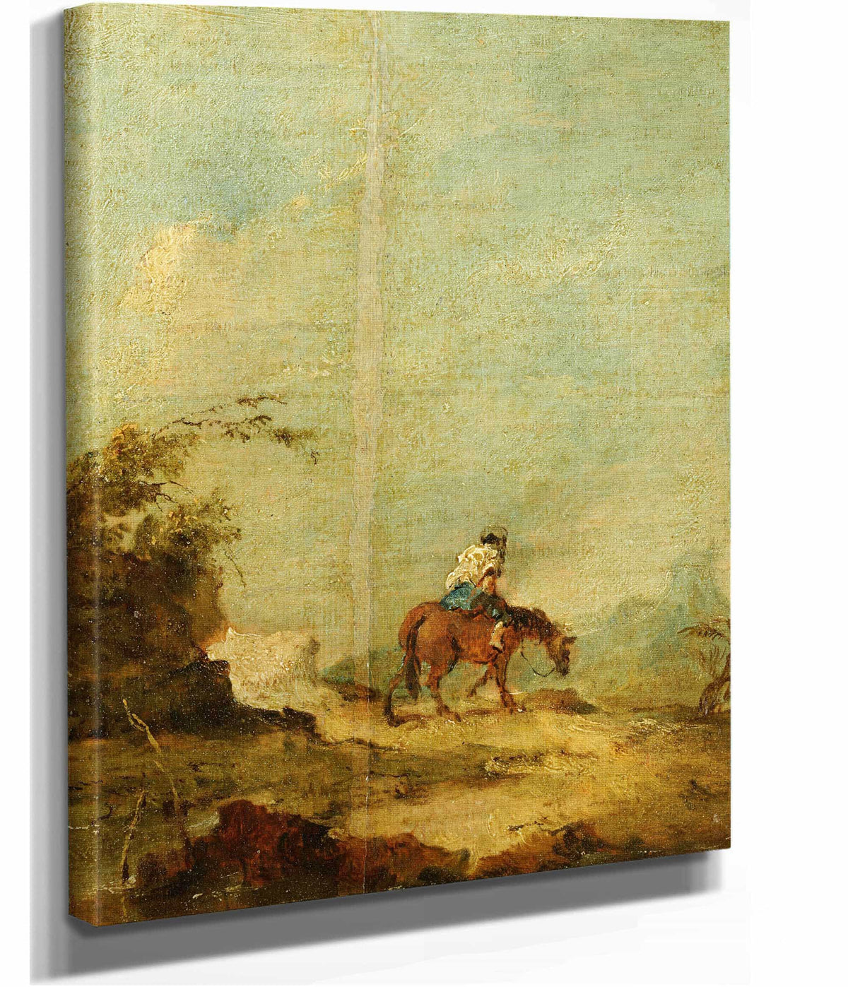 A Rider In A Landscape by Francesco Guardi
