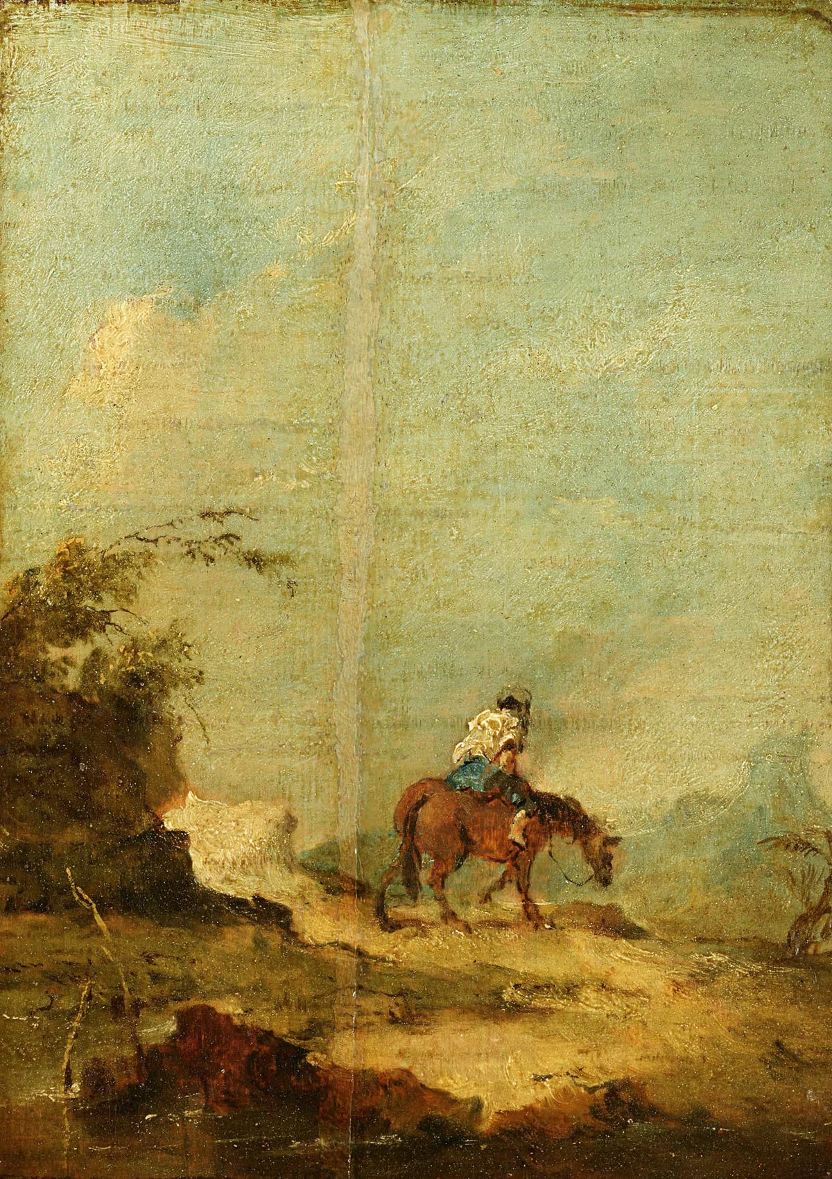 A Rider In A Landscape by Francesco Guardi