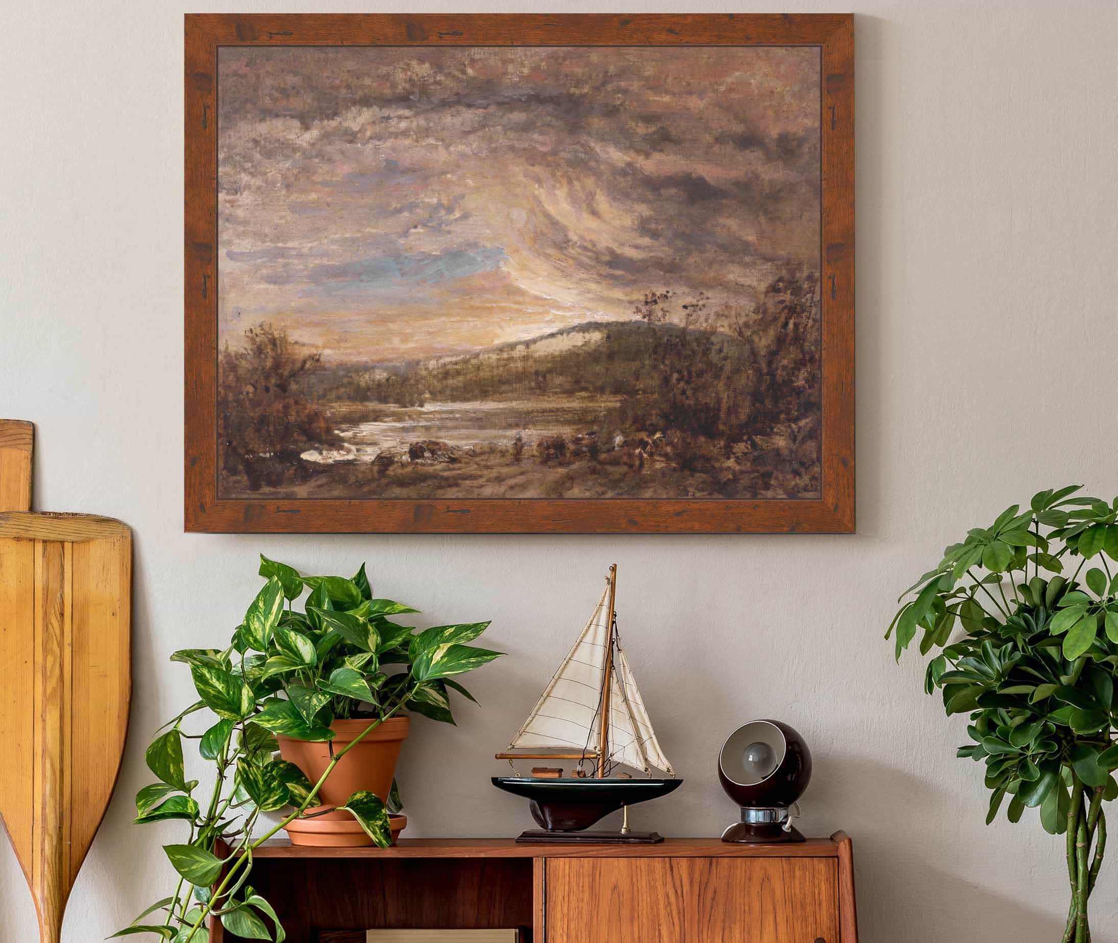 A River Landscape by John Linnell