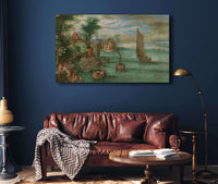 A River Landscape With Ferries And Sailing Boats by Jan Brueghel The Younger