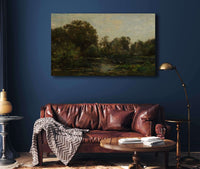 A River Landscape With Storks by Charles Francois Daubigny