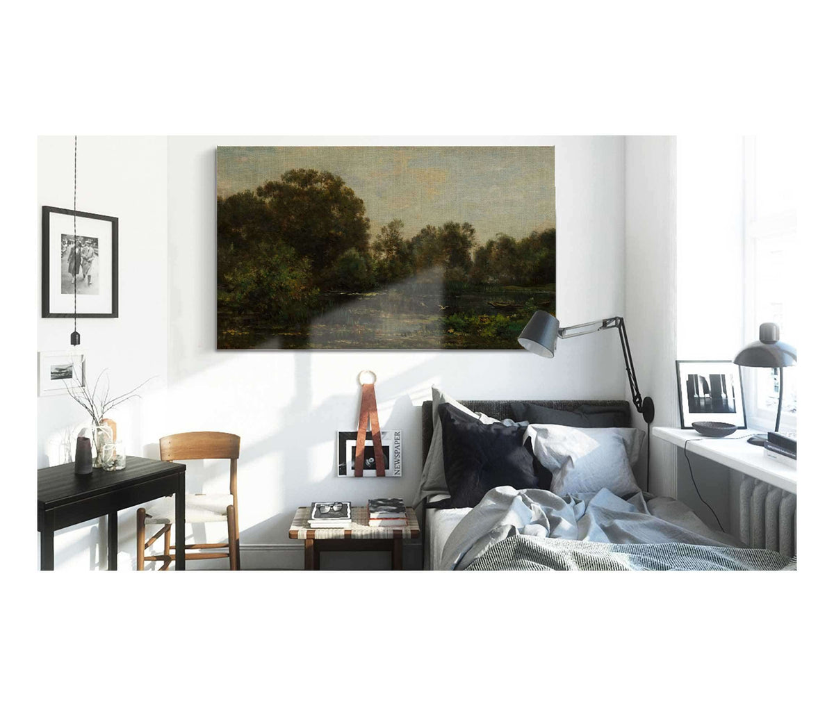 A River Landscape With Storks by Charles Francois Daubigny