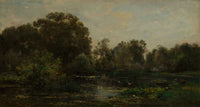 A River Landscape With Storks by Charles Francois Daubigny