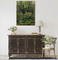 A Rose Garden by Camille Pissarro