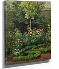 A Rose Garden by Camille Pissarro