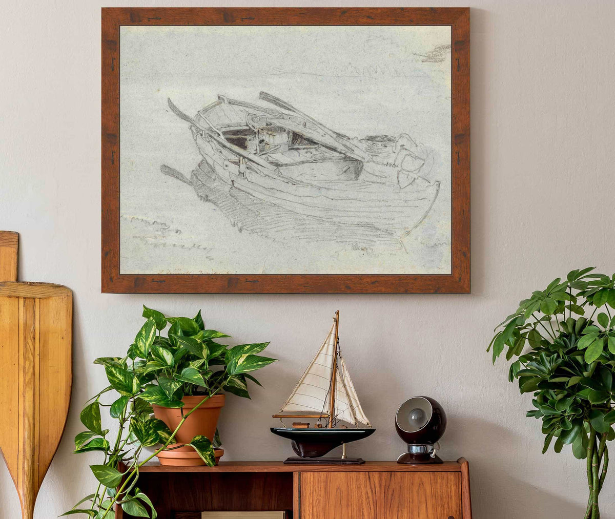 A Rowing Boat At Twickenham by John Linnell