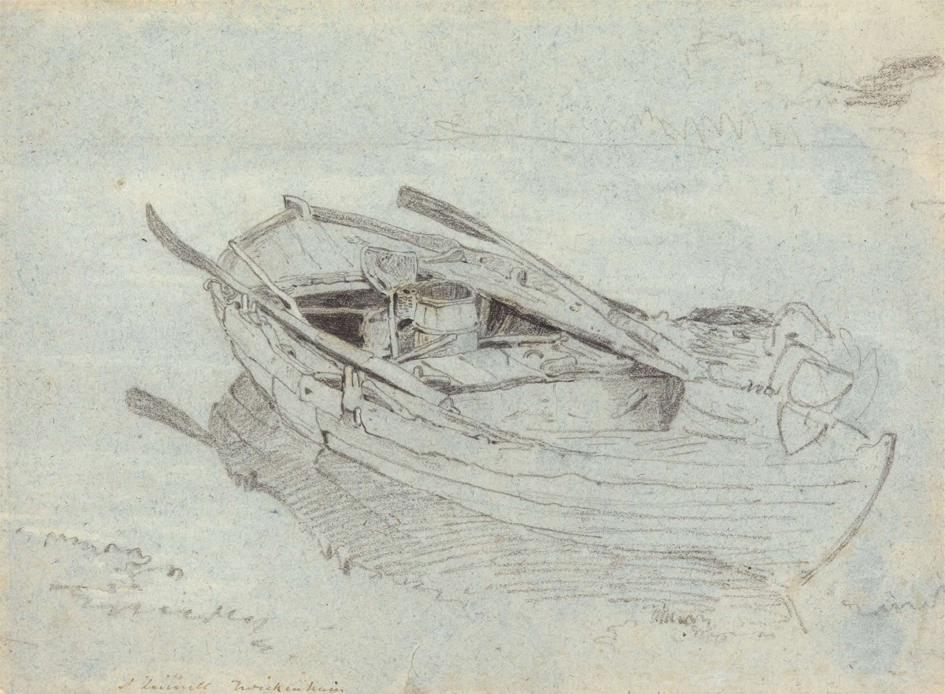 A Rowing Boat At Twickenham by John Linnell