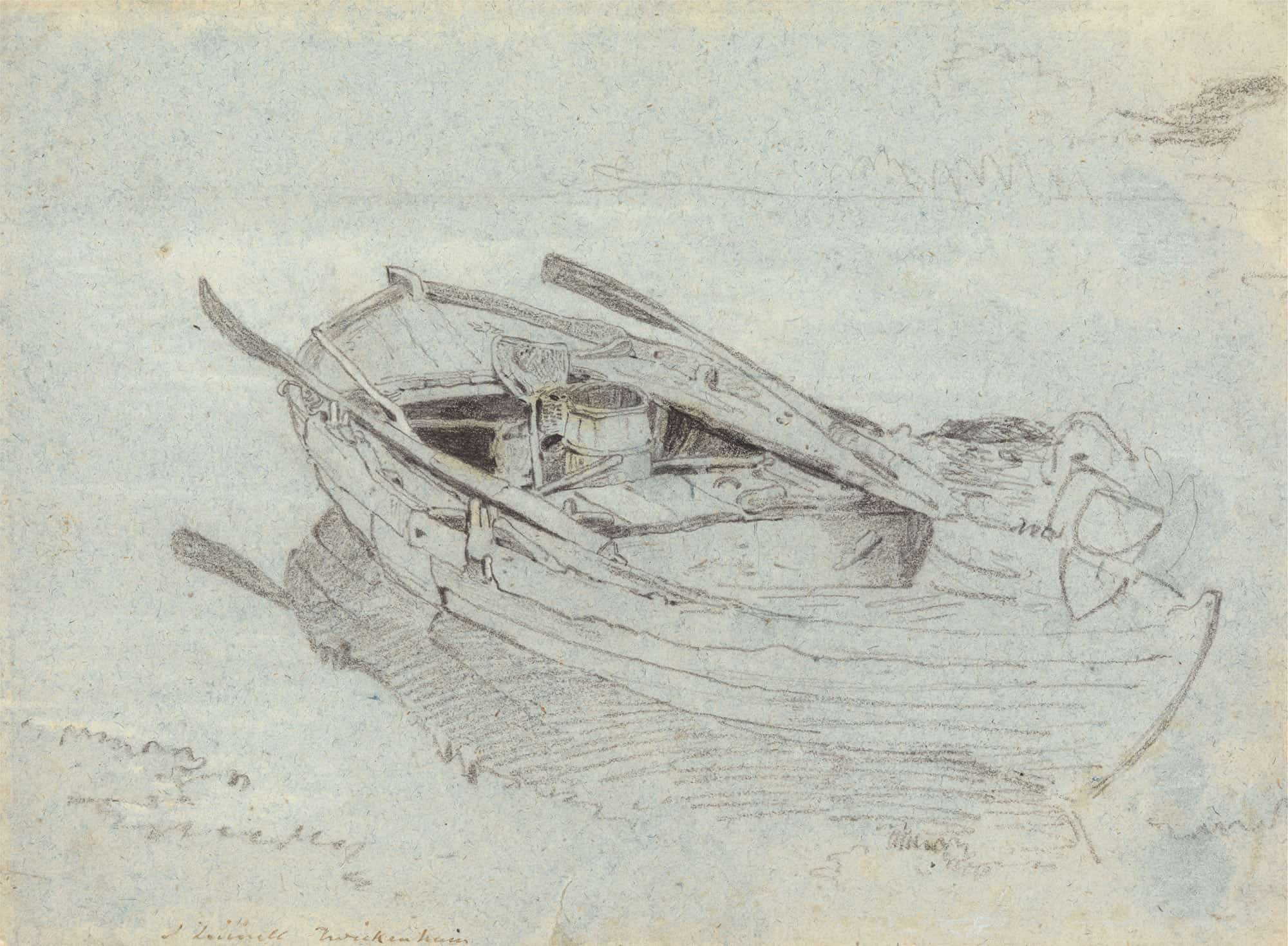 A Rowing Boat At Twickenham by John Linnell