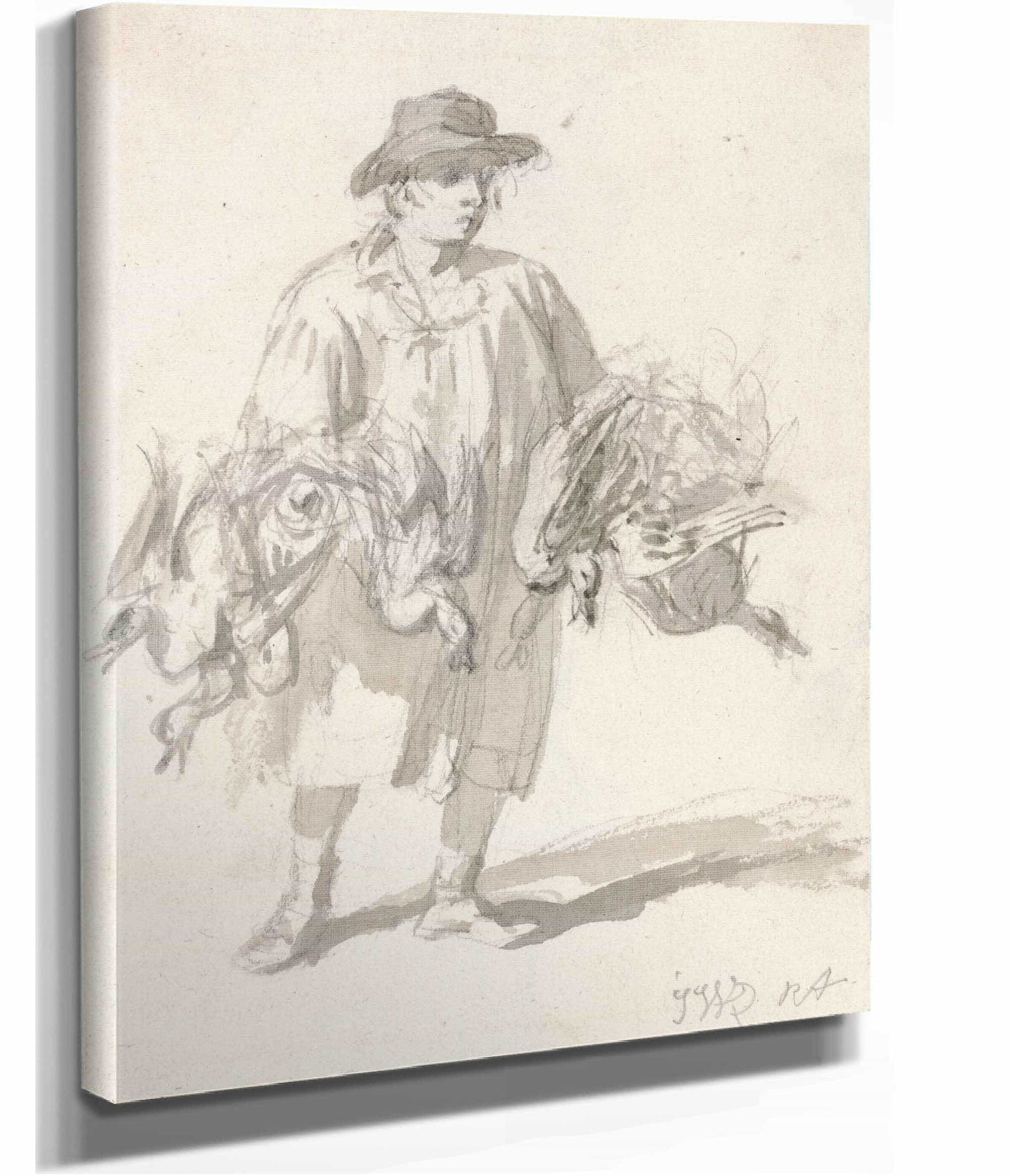 A Rustic Carrying Ducks by James Ward