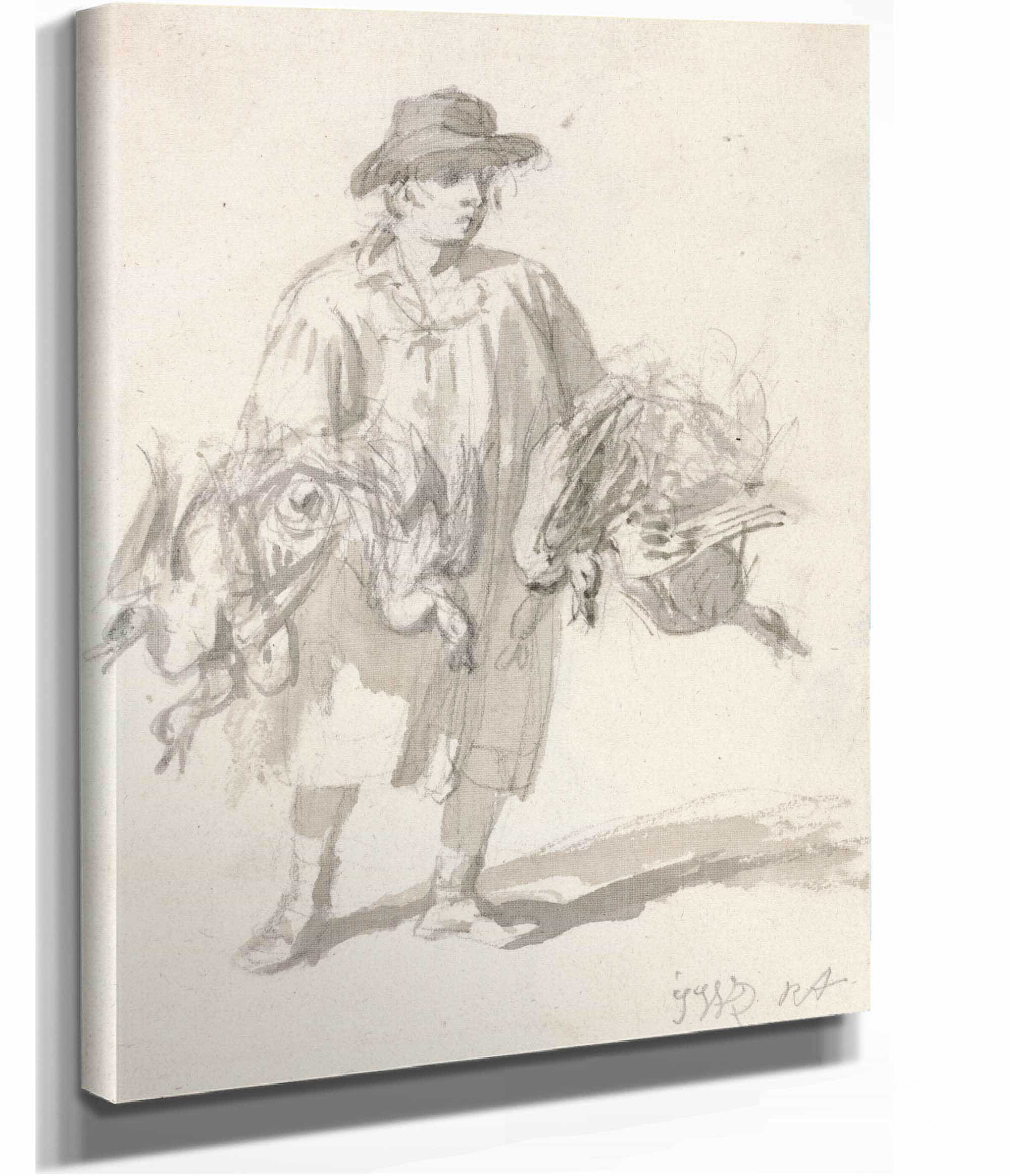 A Rustic Carrying Ducks by James Ward