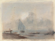 A Sailing Ship Near Shore by Hercules Brabazon Brabazon