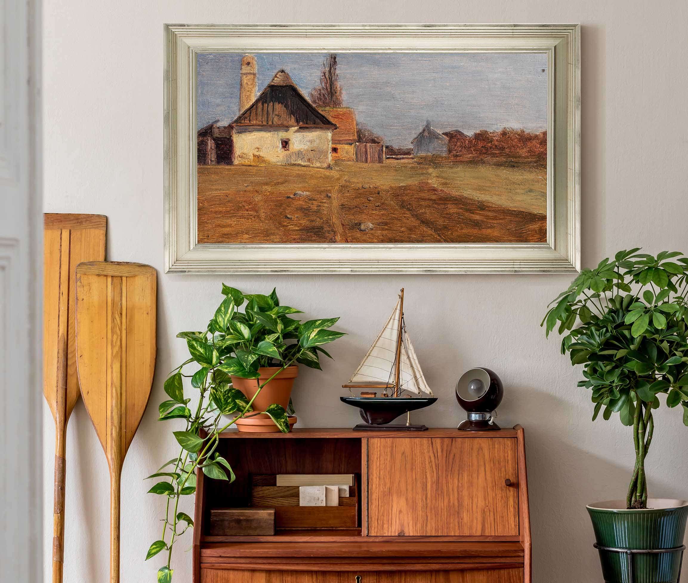 A Scene In Mannsworth On The Danube by Tina Blau