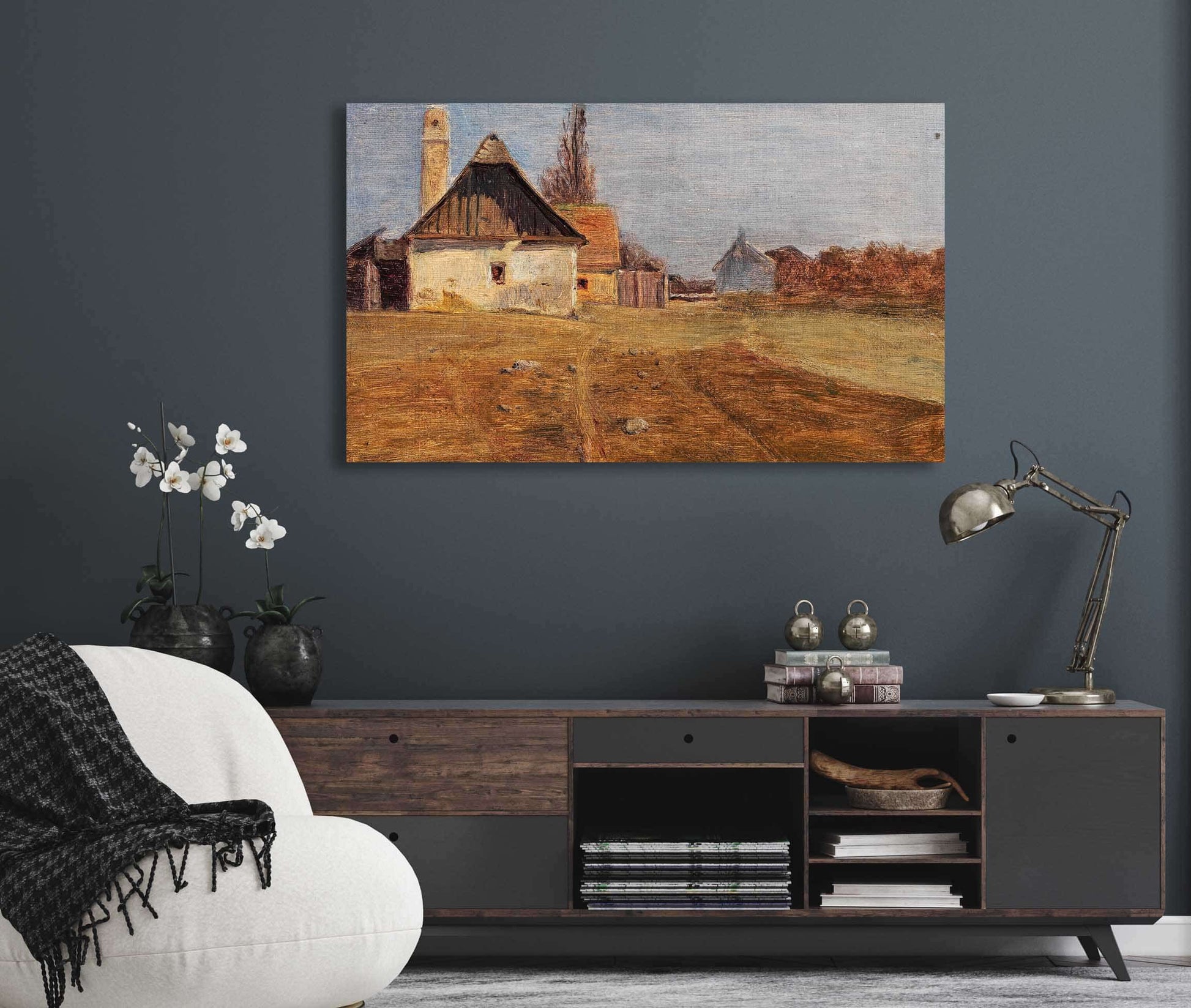 A Scene In Mannsworth On The Danube by Tina Blau