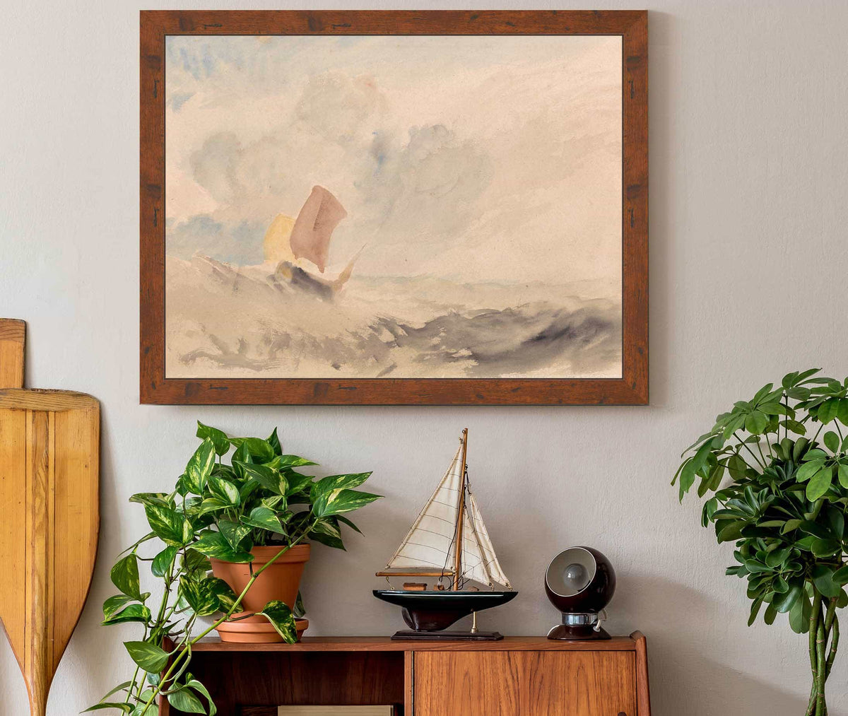 A Sea Piece A Rough Sea With A Fishing Boat To by Joseph Mallord William Turner