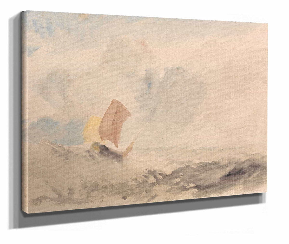 A Sea Piece A Rough Sea With A Fishing Boat To by Joseph Mallord William Turner