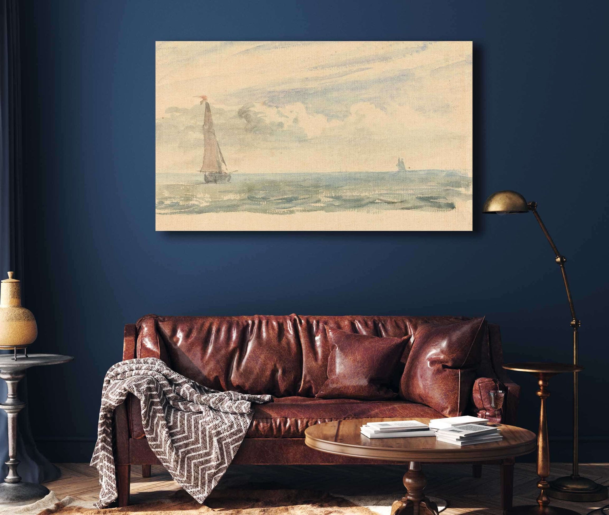 A Seascape With Two Sail Boats by John Constable