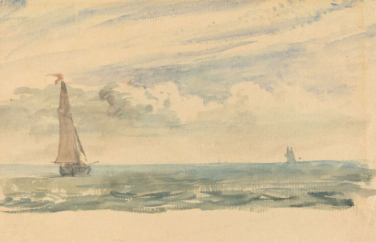A Seascape With Two Sail Boats by John Constable