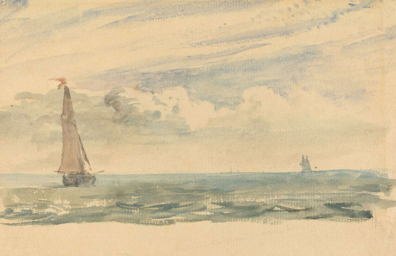 A Seascape With Two Sail Boats by John Constable