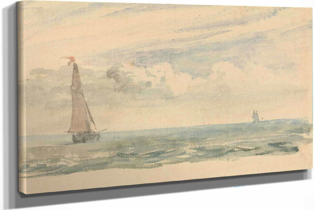 A Seascape With Two Sail Boats by John Constable