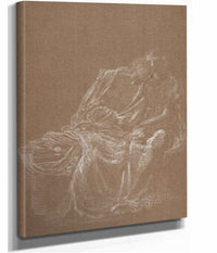 A Seated Couple Embracing by Sir Edward Coley Burne Jones