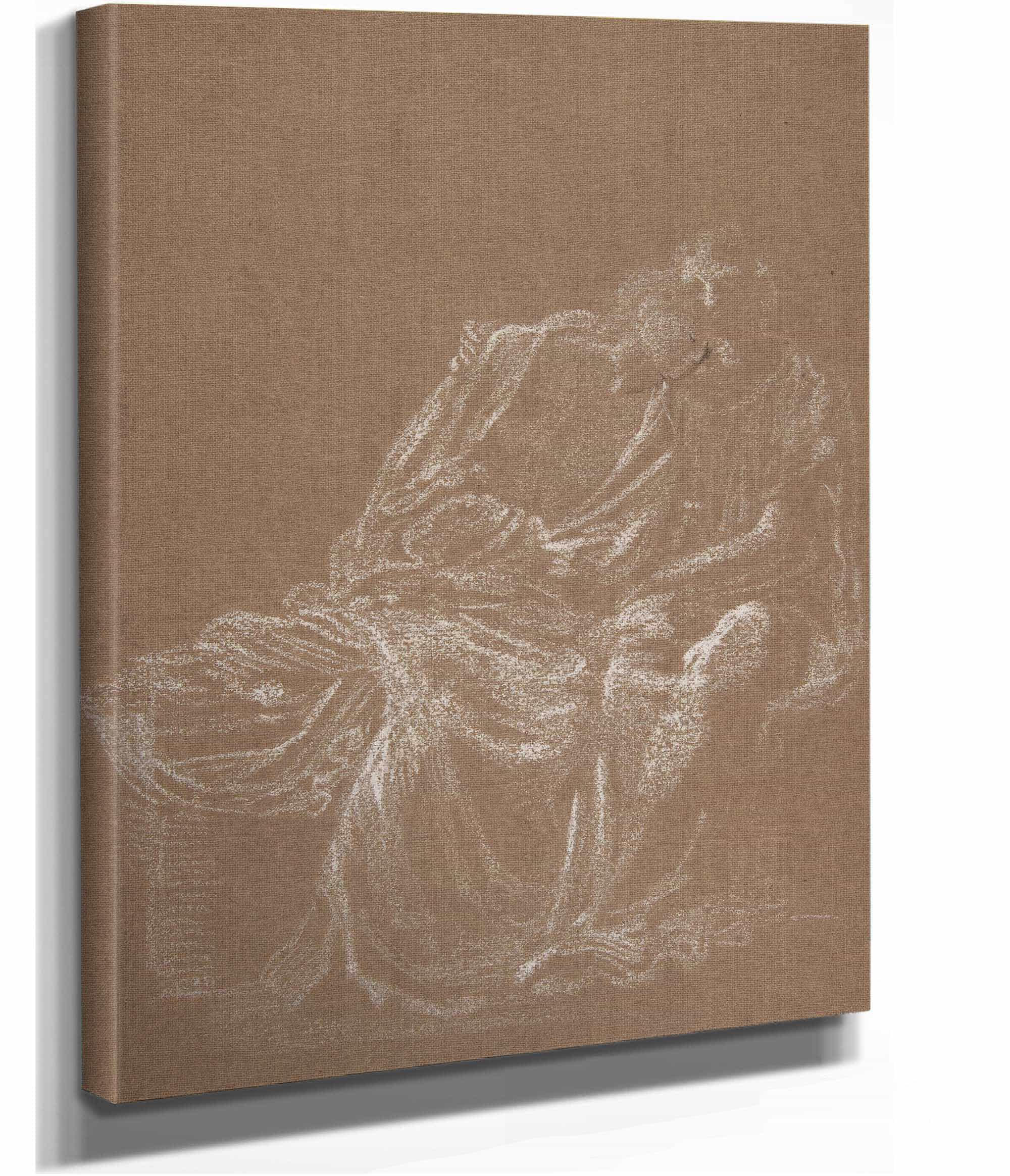 A Seated Couple Embracing by Sir Edward Coley Burne Jones