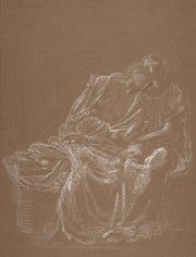 A Seated Couple Embracing by Sir Edward Coley Burne Jones