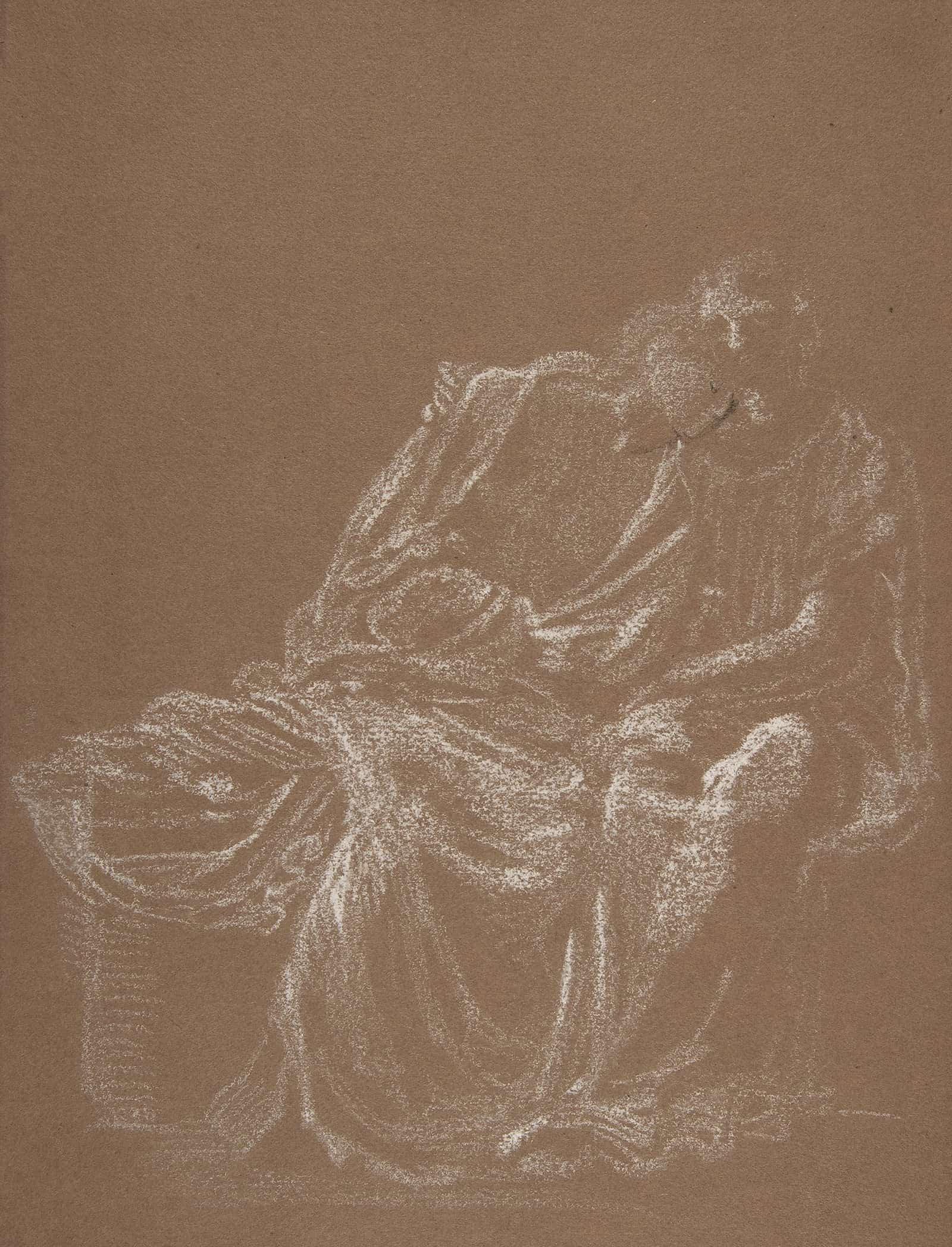 A Seated Couple Embracing by Sir Edward Coley Burne Jones