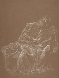 A Seated Couple Embracing by Sir Edward Coley Burne Jones