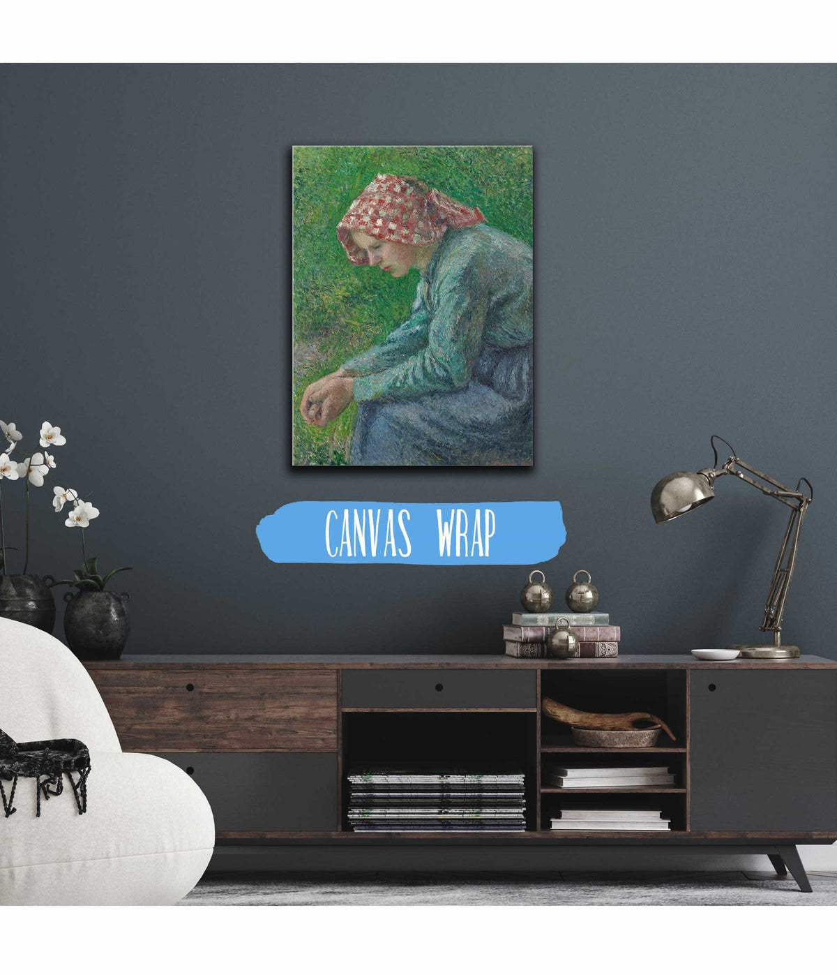 A Seated Peasant Woman by Camille Pissarro