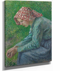 A Seated Peasant Woman by Camille Pissarro