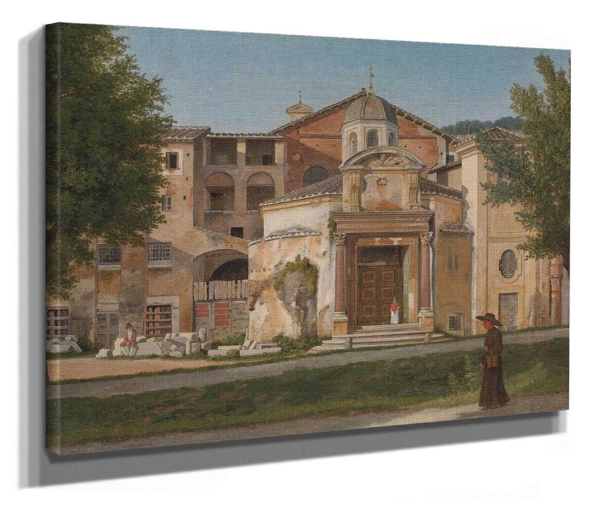 A Section The Church Of Saints Cosmas And Damian by Christoffer Wilhelm Eckersberg