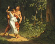 A Seduction Scene In A Forest by Christoffer Wilhelm Eckersberg