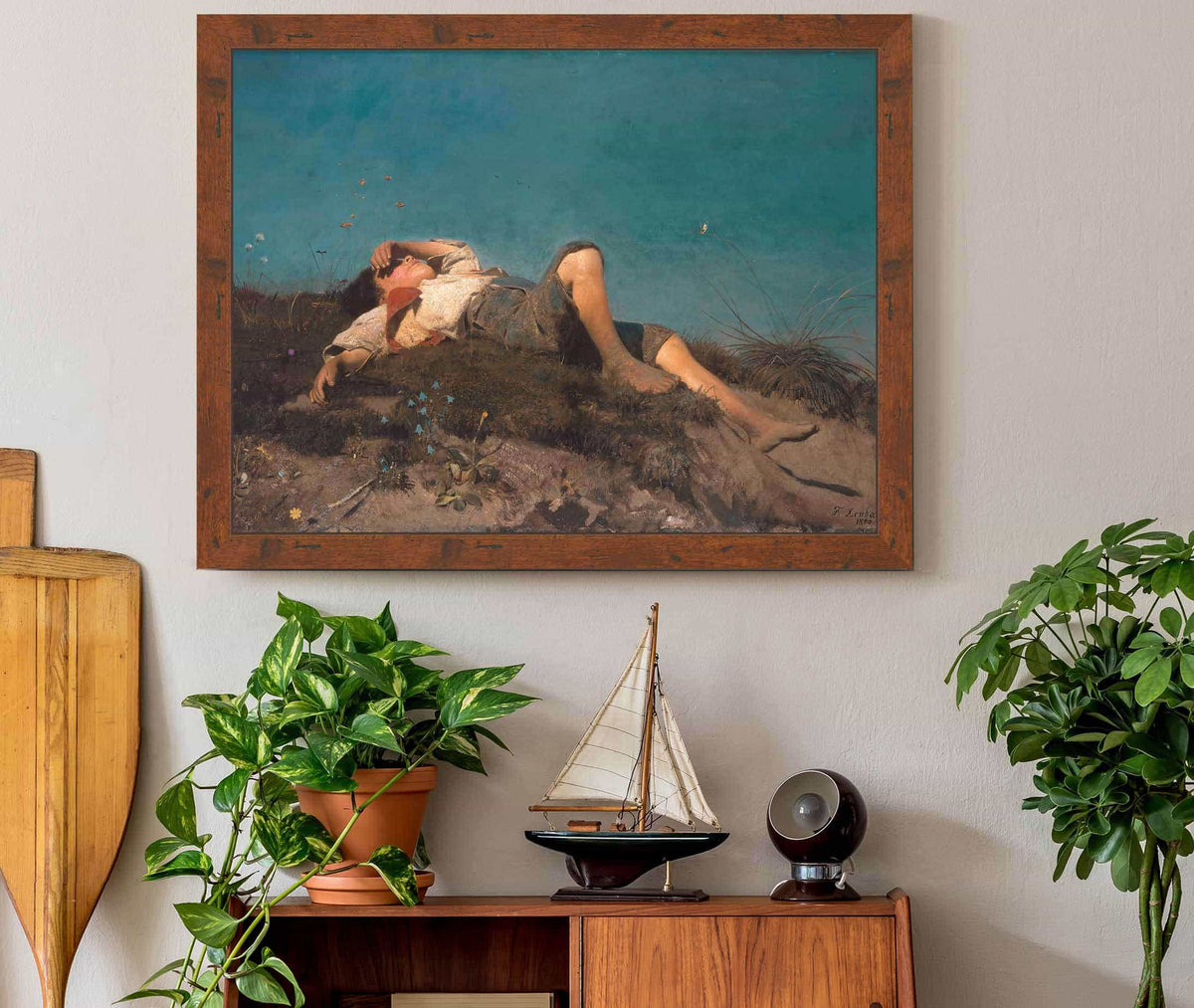 A Shepherd Boy by Franz Von Lenbach