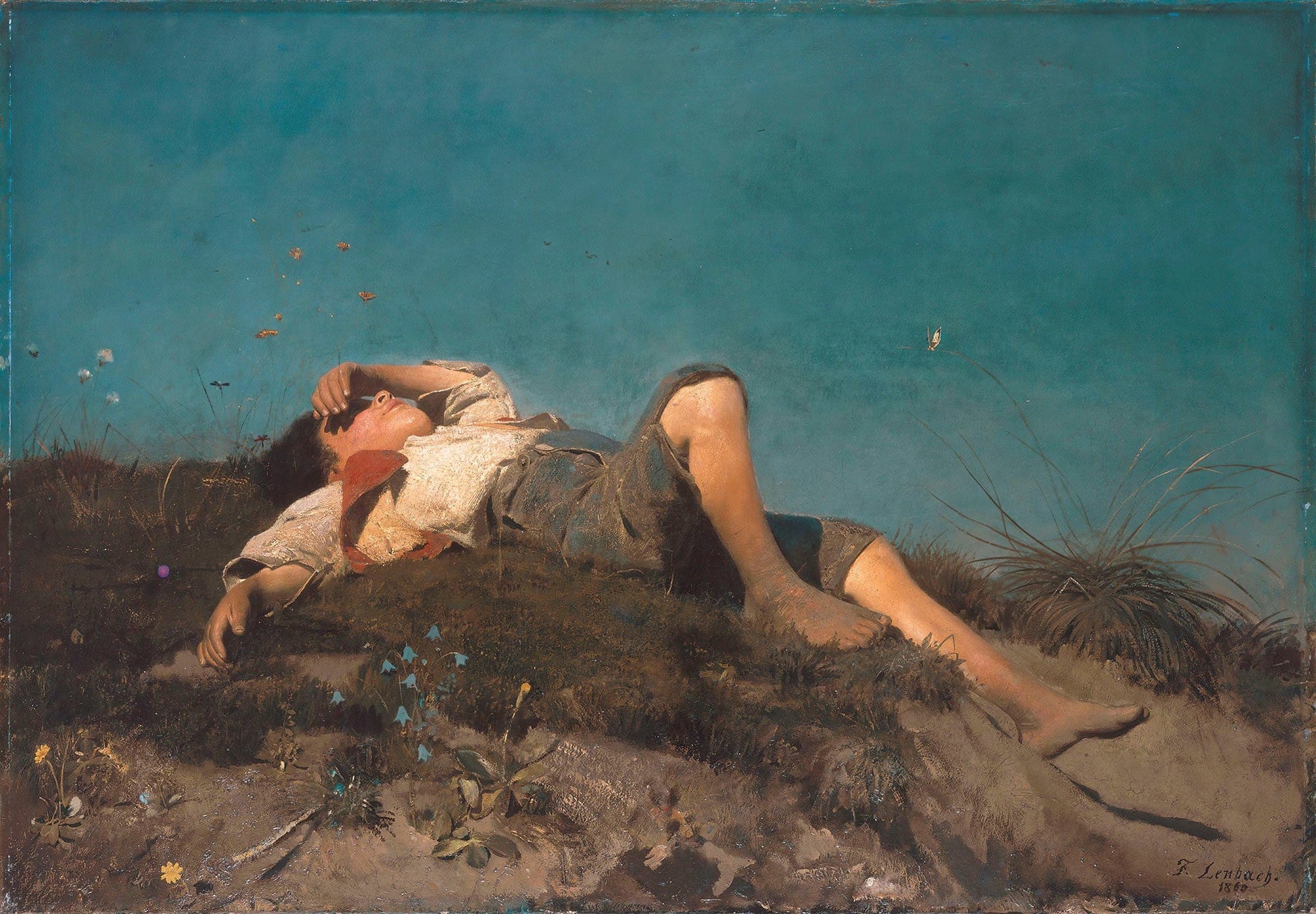 A Shepherd Boy by Franz Von Lenbach