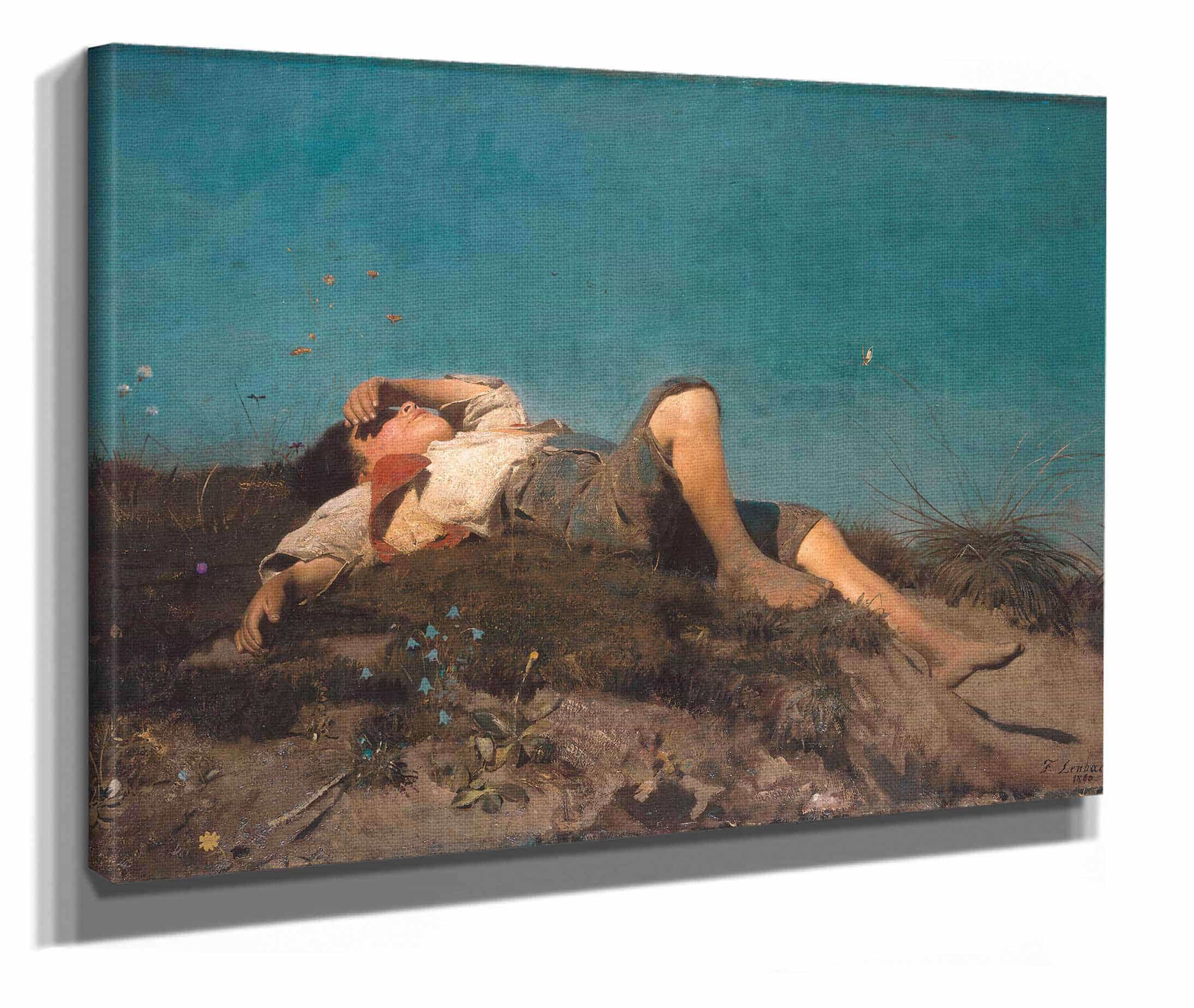 A Shepherd Boy by Franz Von Lenbach