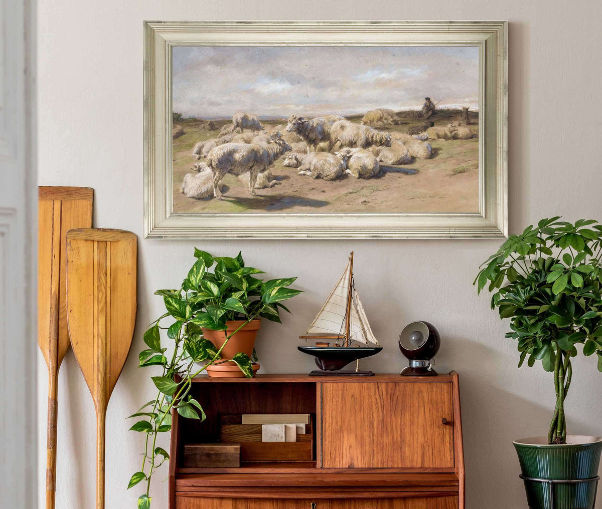 A Shepherd Resting With His Flock by Rosa Bonheur