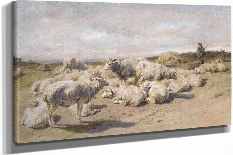 A Shepherd Resting With His Flock by Rosa Bonheur