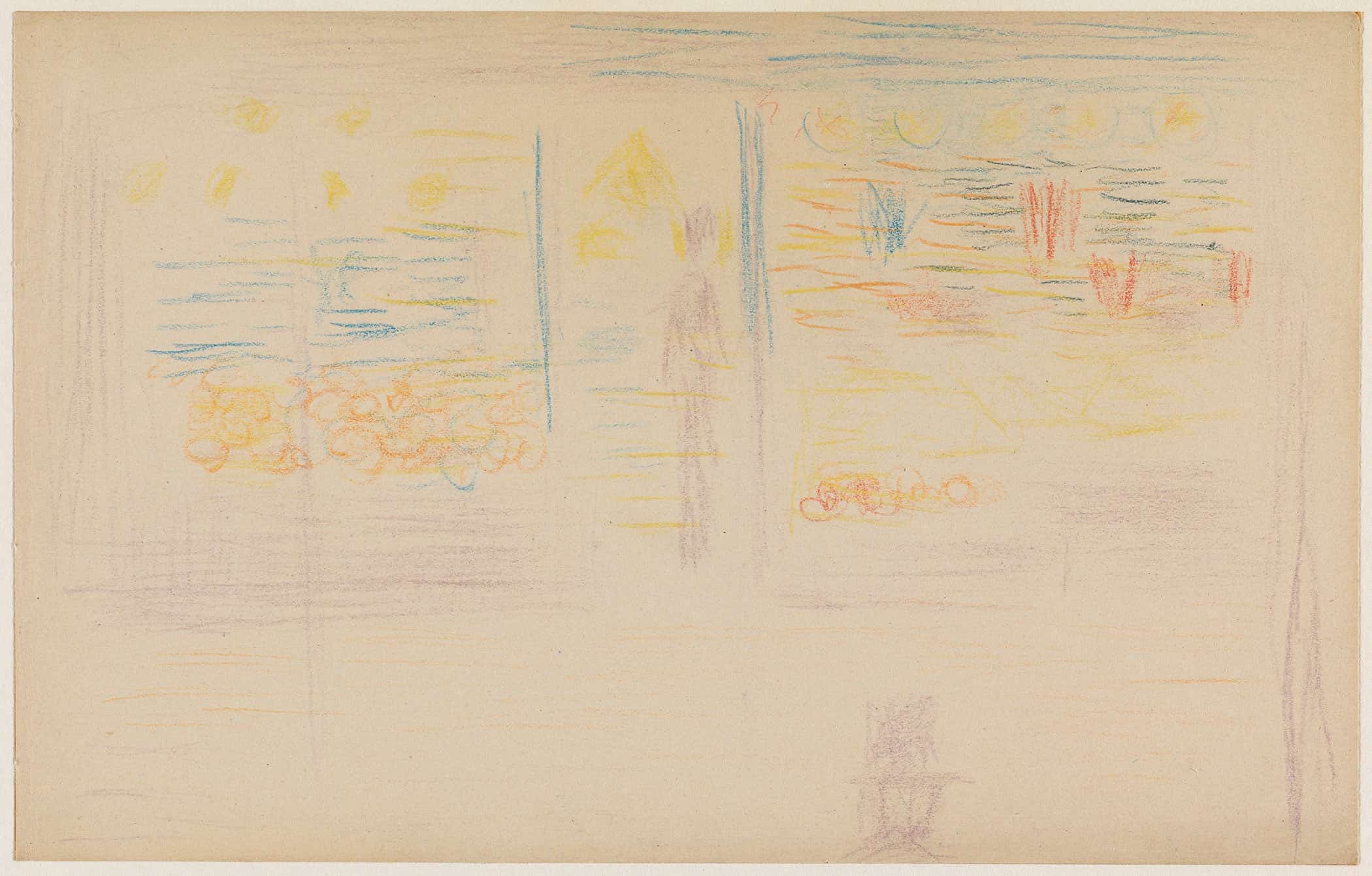 A Shop And Two Figures by Georges Seurat