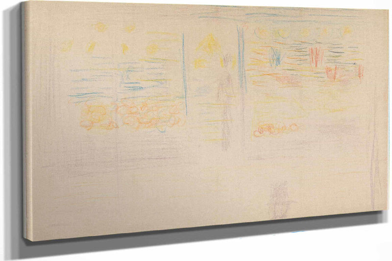 A Shop And Two Figures by Georges Seurat