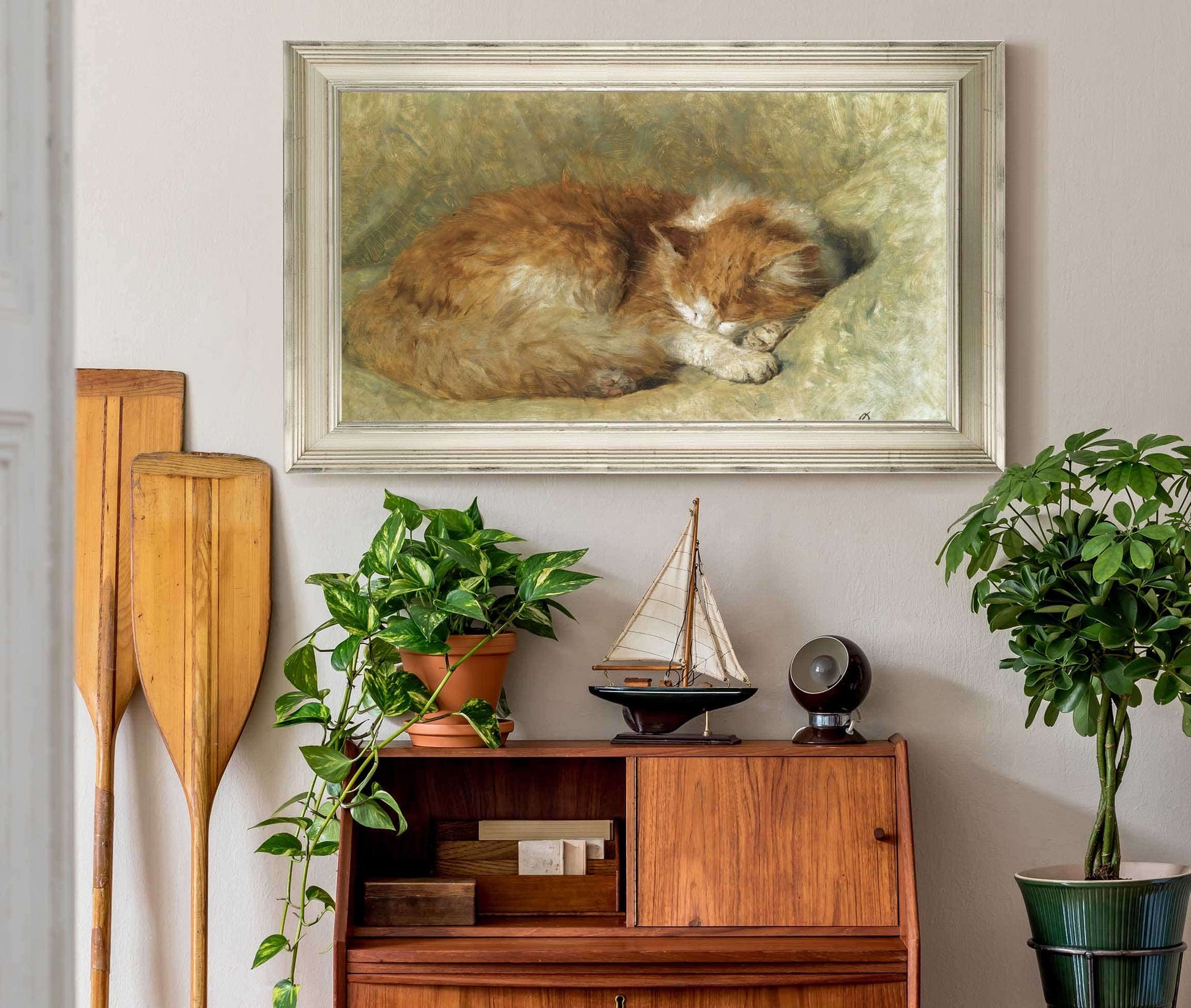 A Sleeping Cat by Henriette Ronner Knip