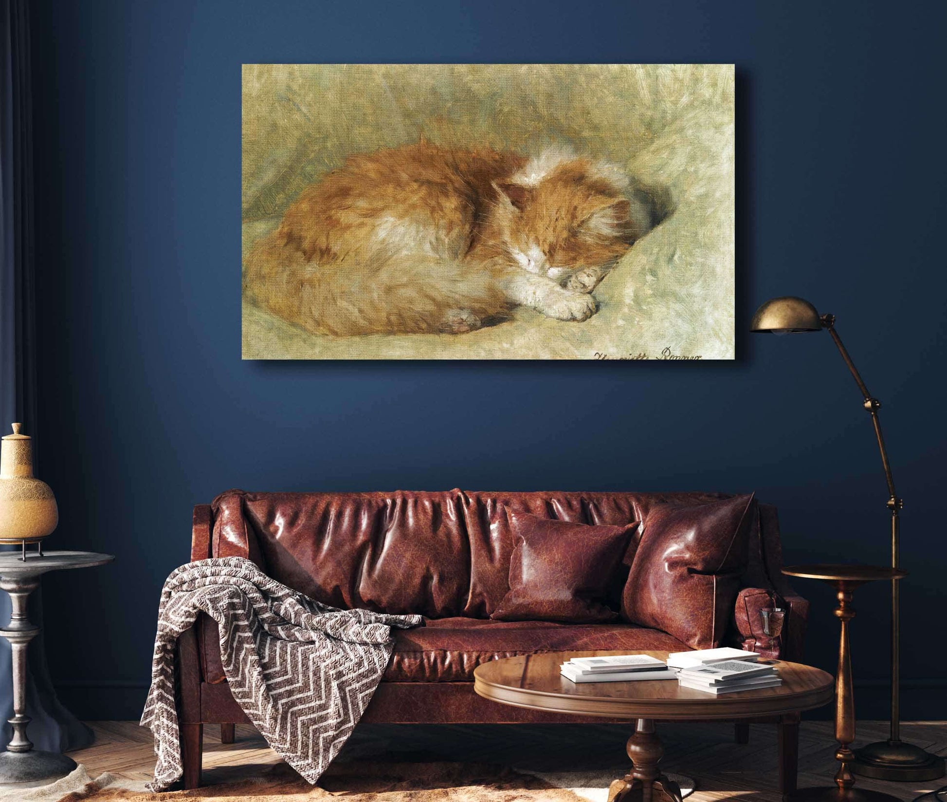 A Sleeping Cat by Henriette Ronner Knip