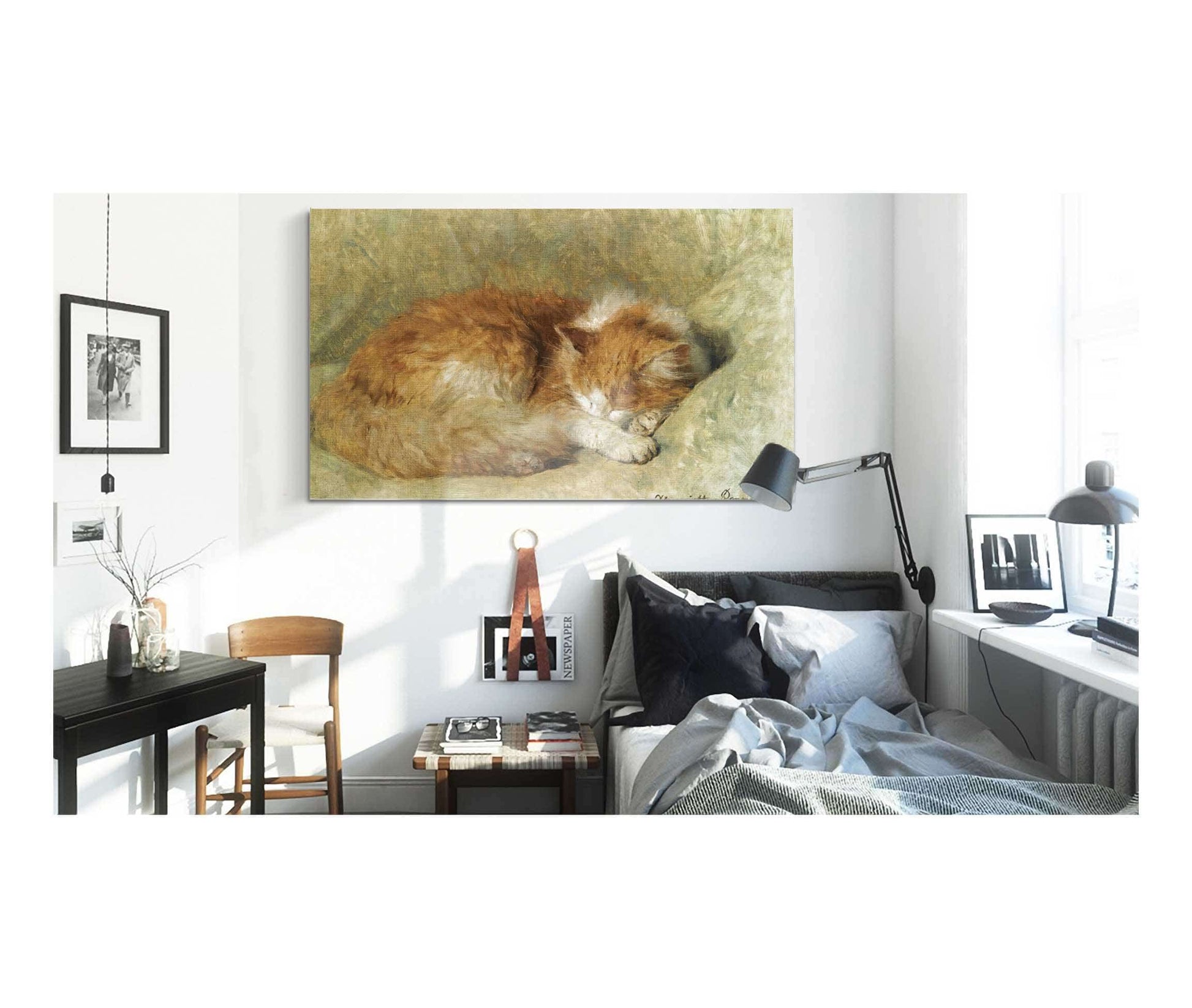A Sleeping Cat by Henriette Ronner Knip