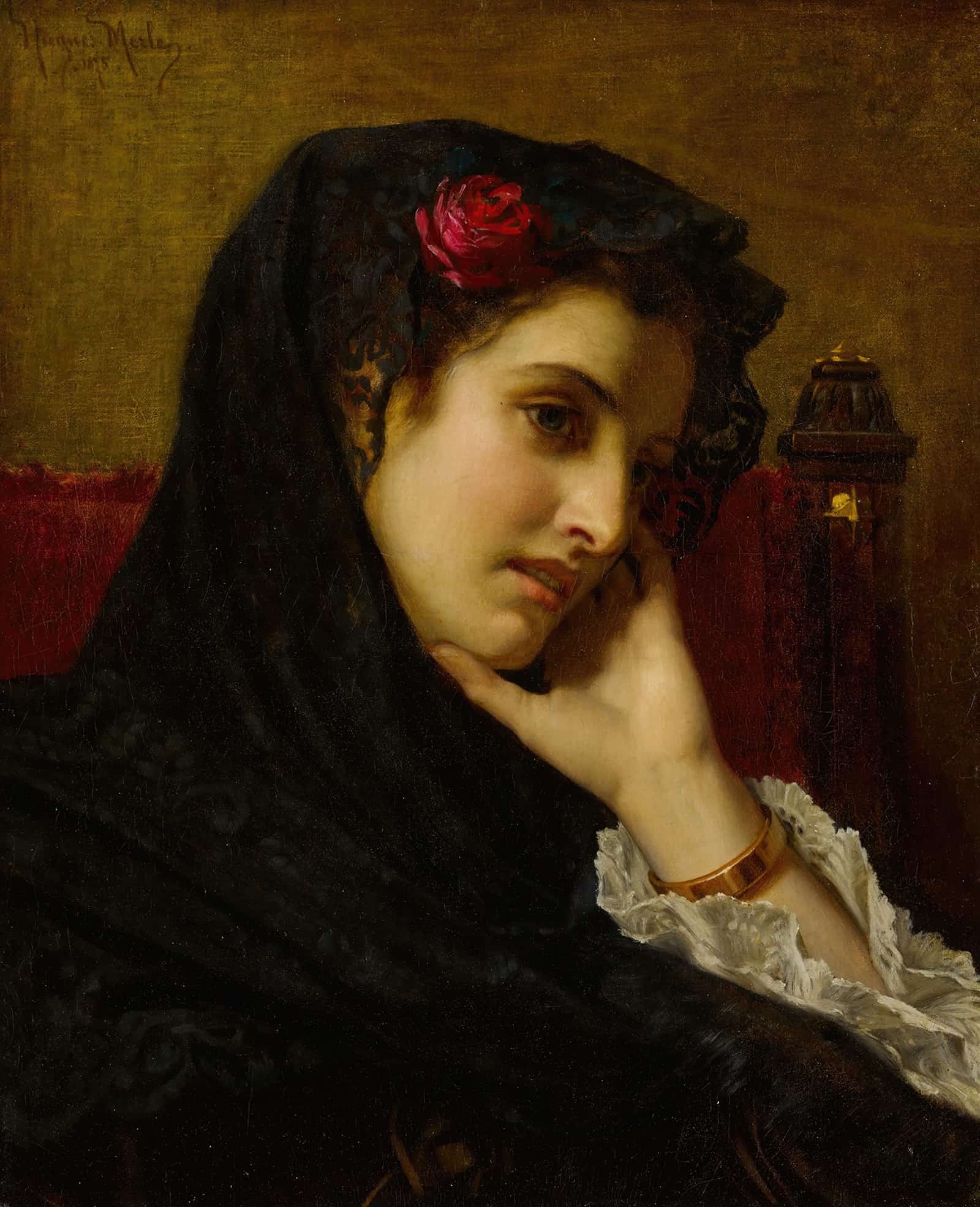 A Spanish Beauty by Hugues Merle